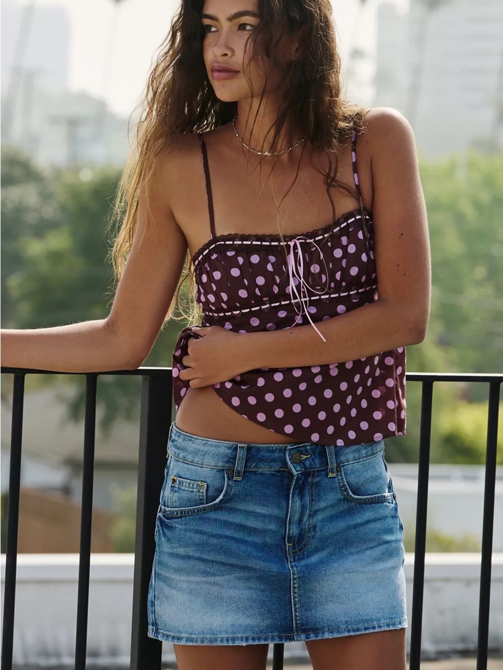 BDG Onna Denim Micro Mini Skirt